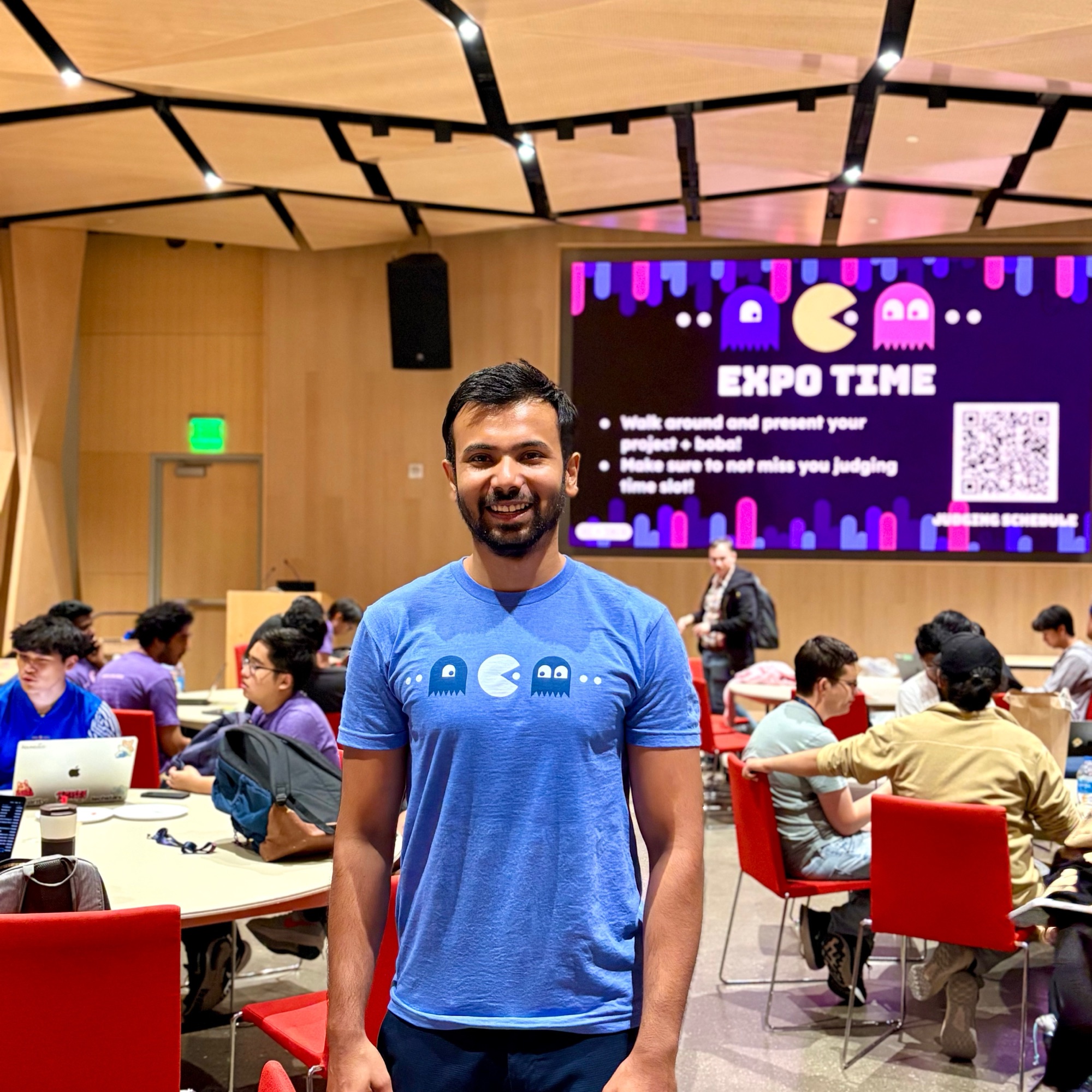 Kunal at the HackCMU 2025 expo